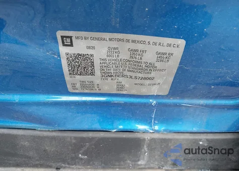 2020 Chevrolet Blazer Rs from USA, damaged, VIN 3GNKBERS3LS728002